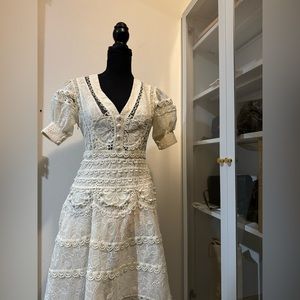 White embroidered dress